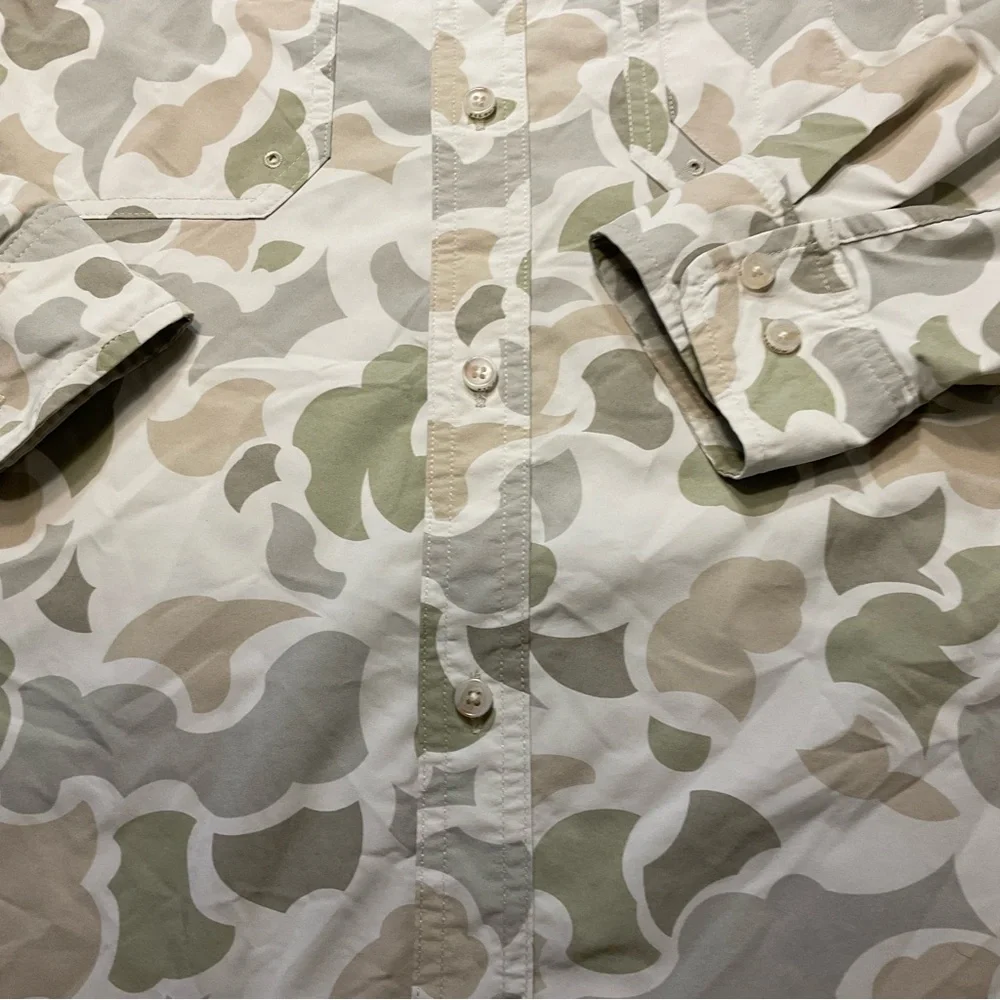 Filson Twin Lakes Sport Shirt Mens Sz XXXL Green Camo Hiking Outdoor Vented - Picture 4 of 9